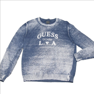 Guess Navy Blue/White Lightweight Unisex Sweater Size Large